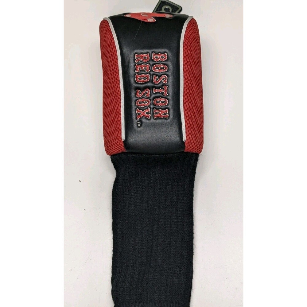 Boston Red Sox Hybrid Golf Club Headcover 3 MLB Knit Sock Black Red